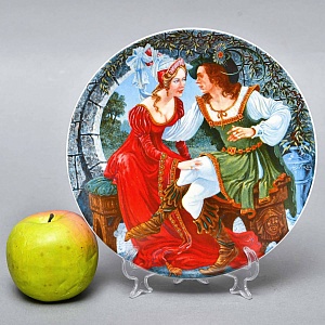 Коллекционная тарелка «Кентерберийские истории. Рассказ жены Бата», Фарфор The Longton Crown Англия.