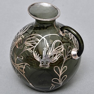 Антикварный Стеклянный кувшин «РЫБКИ», LAUSHE Германия, первая половина ХХ века. 