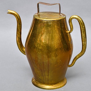 Антикварный Латунный Кофейник - Чайник - Кувшин на 4,5 литра, Франция начало ХХ века.