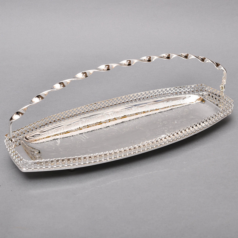 Винтажная Сухарница - Конфетница - Фруктовница, Метал Silverplate, Sheffield Англия, 70-е гг.