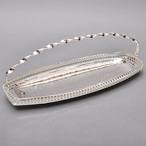 Винтажная Сухарница - Конфетница - Фруктовница, Метал Silverplate, Sheffield Англия, 70-е гг.