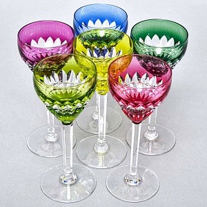 Бокалы для вина «Jardin Royal», Хрусталь Saint Louis. Франция, середина ХХ века.