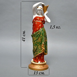 Антикварная Фарфоровая статуэтка «Девушка с кувшином», Nymphenburg Германия, начало ХХ века.