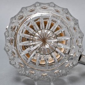 Винтажный Хрустальный  Графин - Кувшин на 3 литра с Колбой для льда, Silverplated Германия. 