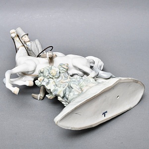 Коллекционная Фарфоровая статуэтка «Всадник», Lladro / Лядро Испания, 1969 - 1985 годы.