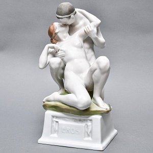 Большая Антикварная Фарфоровая статуэтка «EROS», ROSENTHAL Германия, 1907 - 1911 годы. 
