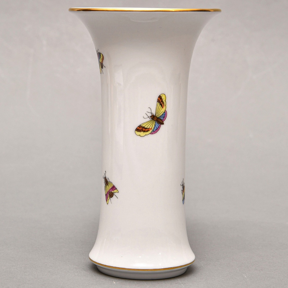 Небольшая Коллекционная Ваза для цветов «ROTHSHILD BIRDS», Фарфор Herend Венгрия.