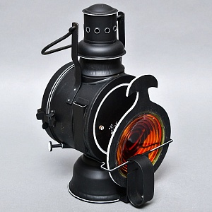 Редкость! Большой Железнодорожный Керосиновый Сигнальный Фонарь, Германия -1974 год.