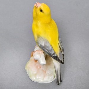 Коллекционная Фарфоровая статуэтка «Птица. Канарейка», Hutschenreuther Германия, середина ХХ века.