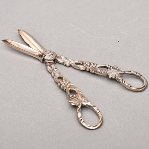 Винтажные Металлические Ножницы для винограда, Silverplate, Англия - середина ХХ века. 