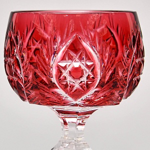 Редкость! Хрустальные Рюмки 4-е штуки серия «FLIRT», Knittel FAKIRIS Германия, 60 -е годы ХХ века.