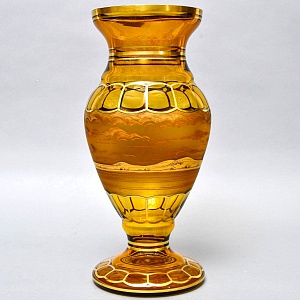 Большая Авторская Коллекционная Ваза «Свидание», Хрусталь OERTEL & Co, Богемия.