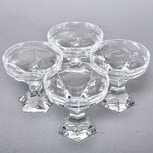 Редкость! Хрустальные Креманки - Фужеры для Шампанского серия «Mercury», BACCARAT, Франция, 80 -гг. 