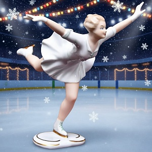 Коллекционная Фарфоровая статуэтка «ФИГУРИСТКА», WALLENDORF Германия.