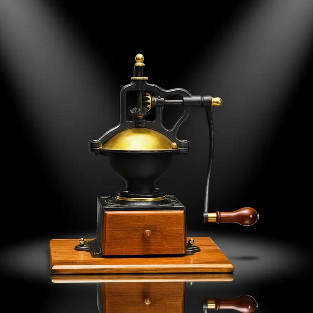 Большая Антикварная Чугунная Ручная Механическая Кофемолка - Мельница PEUGEOT, Франция начало ХХ века.