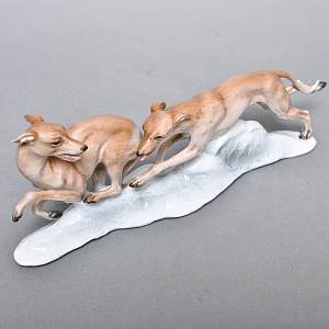 Коллекционная статуэтка Собаки - «Английские Борзые. Грейхаунды», Фарфор ROSENTHAL Германия. 