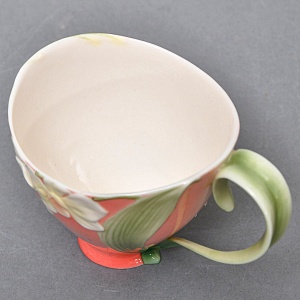 Авторский Фарфоровый Чайный сервиз «Бабочки и стрекозы» на 4 персоны, Franz Collection Тайвань.