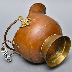 Небольшой Каминный Медный Зольник - Кашпо, Англия первая половина ХХ века!