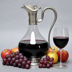 Роскошный Хрустальный Кувшин - Графин - Декантер, Франция середина ХХ века.