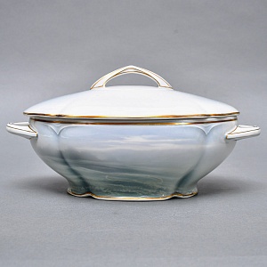 Столовый Фарфоровый сервиз «Охота» на 12 персон, Kaestner Saxonia Германия, первая половина ХХ века.