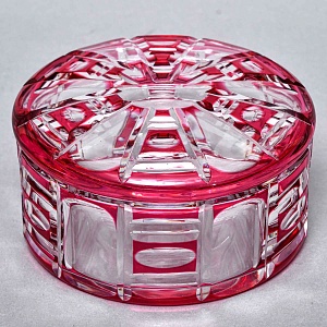 Шкатулка - Конфетница - Орешница Хрусталь VAL SAINT LAMBERT (Вал Сант Ламберт) Бельгия.