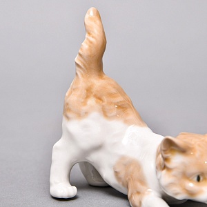 Коллекционная Фарфоровая статуэтка «Кошка - Игривый котенок», Lladro Испания. 