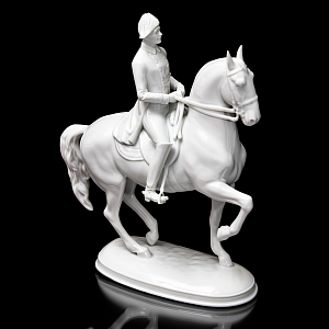 Редкая! Коллекционная Фарфоровая статуэтка «РЫСЬ», Wiener Porzellanmanufaktur Augarten, Австрия, середина ХХ века.