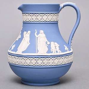 Кувшинчик - Молочник - Сливочник «Голубой Антик», фарфор ВЕДЖВУД / WEDGWOOD, Англия.