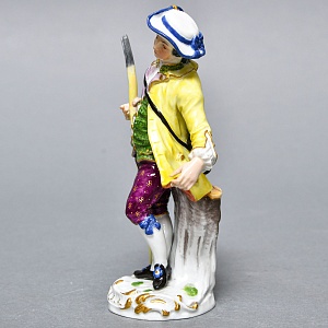 Антикварная Фарфоровая Статуэтка «Придворный садовник», Meissen, Германия, конец XIX — начало XX века.