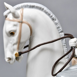 Коллекционная Фарфоровая статуэтка «Прекрасная наездница», Lladro Испания, 1984 - 1989 годы.