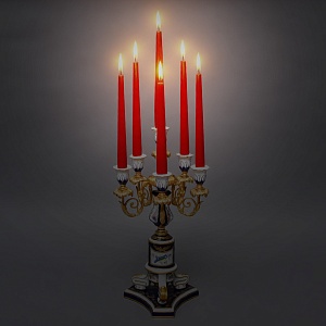 Редкость! Большой Фарфоровый Канделябр - Подсвечник на 6-ть свечей, Giulia Mangani Италия, середина ХХ века. 