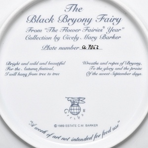Коллекционная Фарфоровая Тарелка - Блюдо «Фея Бузины», Wedgwood Англия - 1989 год.