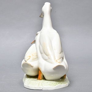 Большая Коллекционная Фарфоровая статуэтка «Три белые утки», Hutschenreuther Германия.