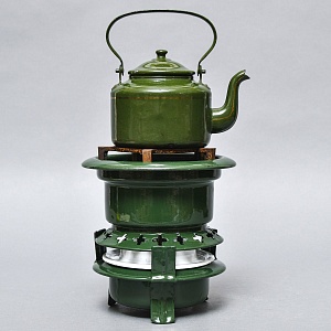 Старинная Керосиновая Горелка - Плитка - Керогаз с Чайником, GEORG HALLER Германия -40 гг.