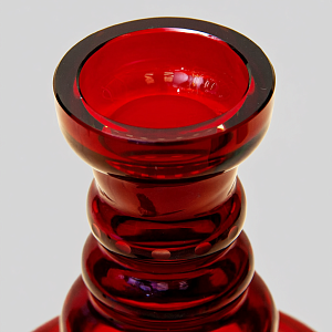 Графин и Четыре Стакана «Виноград» из Цветного Хрусталя DOROTHEENHUTTE Западная Германия 60гг.