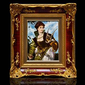 Фарфоровый Пласт - Картина - Панно «Охота - Дама с соколом»,  ROSENTHAL германия, 1981 - 1993 годы. 