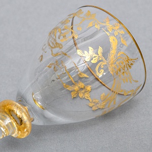 Редкость! Хрустальные Рюмки серии «Золотой Фазан», JOSEPHINENHUTTE, Германия -50 гг.