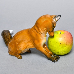 Коллекционная Фарфоровая статуэтка «Лиса на охоте», Rosenthal Германия, 1974 - 1982 годы. 