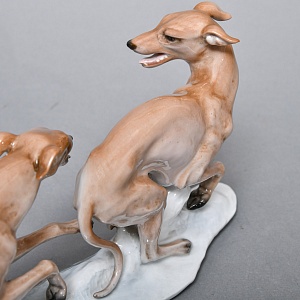 Коллекционная статуэтка Собаки - «Английские Борзые. Грейхаунды», Фарфор ROSENTHAL Германия. 