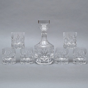 Набор для Виски - Графин и 6-ть Стаканов серия «BAUMBERG» Хрусталь, NACHTMANN Германия. 