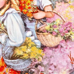 Коллекционная Фарфоровая тарелка «Детство. Наш сад», Wedgwood Англия - 1983 год. 