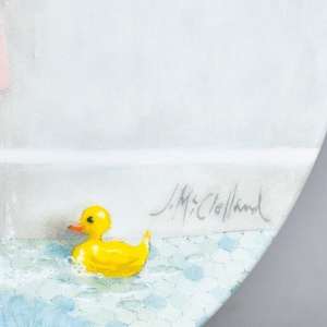 Коллекционная Фарфоровая Тарелка «День девочки Бекки. Купание», RECO США - 1986 год. 