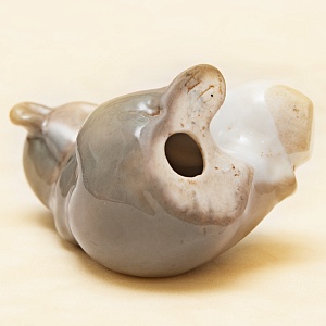 Коллекционная Фарфоровая Статуэтка «Мишка с крынкой», СССР ЛЗФИ, 1956 - 1967 года. 