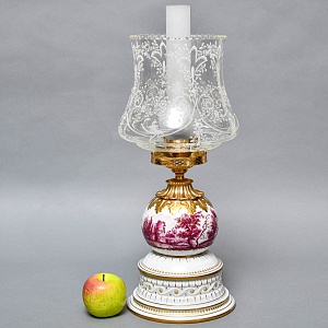 Электрическая Настольная Фарфоровая Лампа - Светильник, Giulia Mangani Италия, середина ХХ века. 