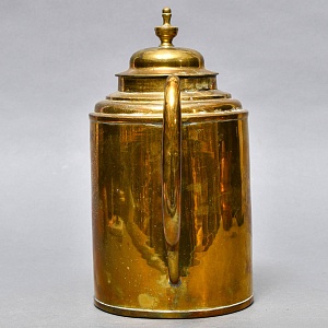 Антикварный Латунный Кофейник - Чайник - Кувшин на 3,5 литра, Франция начало ХХ века.