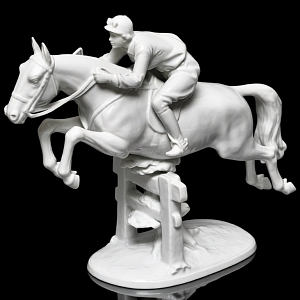 Коллекционная Фарфоровая статуэтка «Наездница. Женский Конкур», ROSENTHAL Германия, 1938 - 1948 годы.