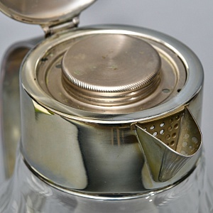 Винтажный Графин - Кувшин на 3.2 литра. Колба для льда, Хрусталь, Silverplated Германия. 