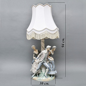  Большая Электрическая Лампа - Светильник «ТАНЕЦ», Фарфор Lladro Испания, 1971 - 1989 годы. 