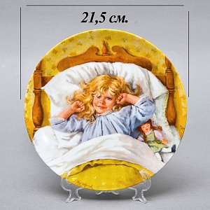 Коллекционная Фарфоровая Тарелка «День девочки Бекки. Пробуждение», RECO США - 1985 год. 