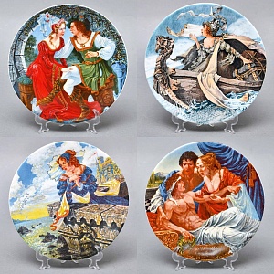 Коллекционная тарелка «Кентерберийские истории. Принцесса Констанца», Фарфор The Longton Crown Англия.